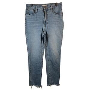 Madewell The Perfect Vintage Jean Women's Size 30 Light‎ Wash Denim Frayed Hem